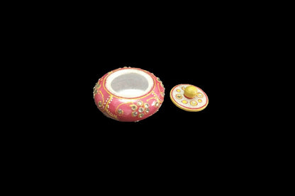 Marble Sindoor Kumkum Pot