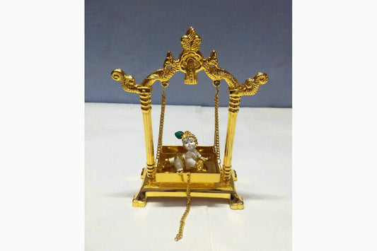 Metal Jhula with Ladoo Krishna