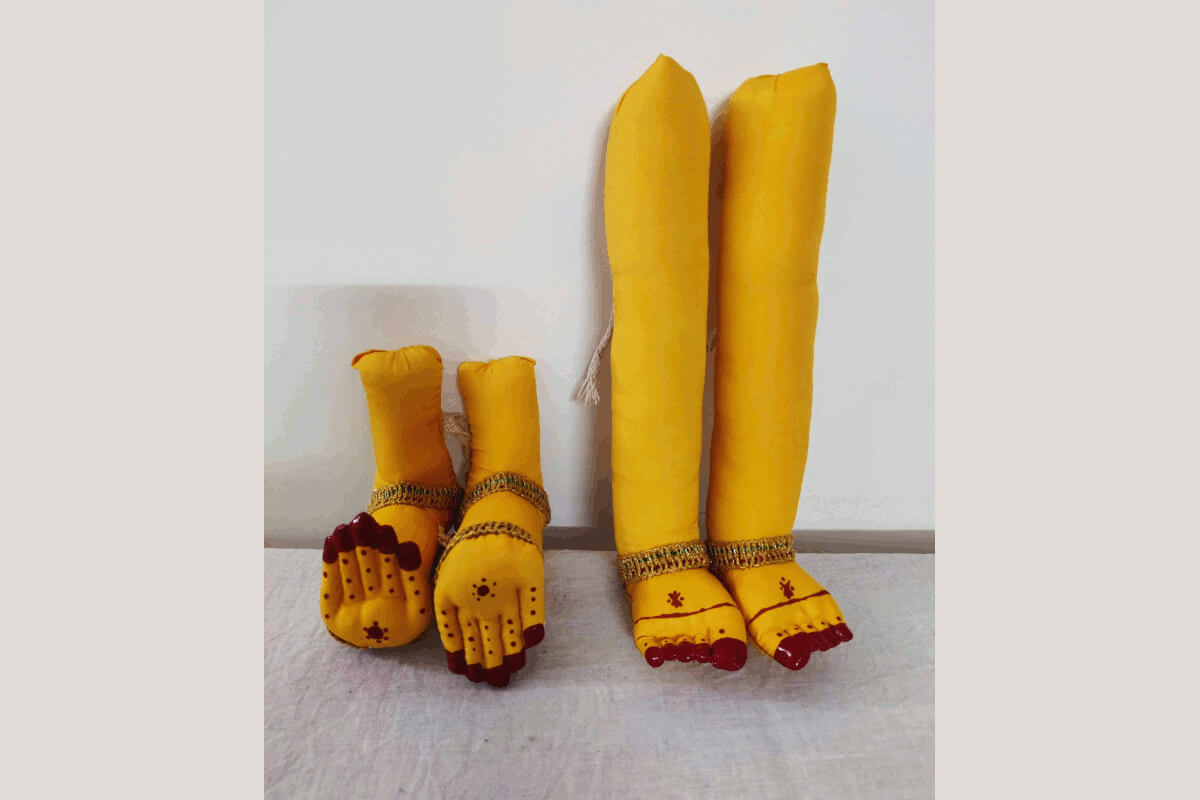 Yellow Devi Hands Legs