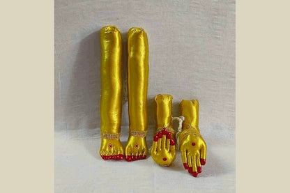 Golden Pattu Zari Devi Hands Legs