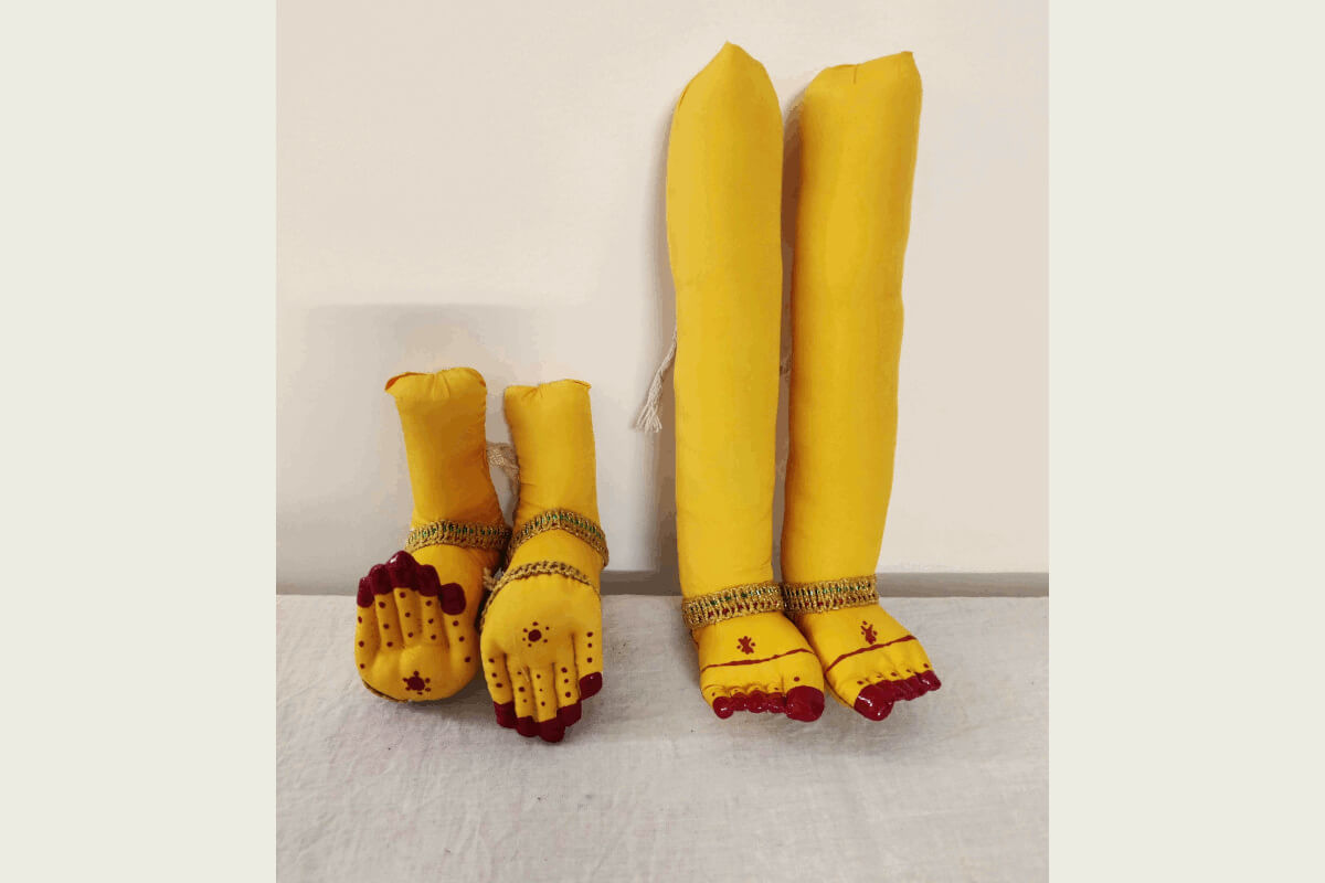 Yellow Devi Hands Legs