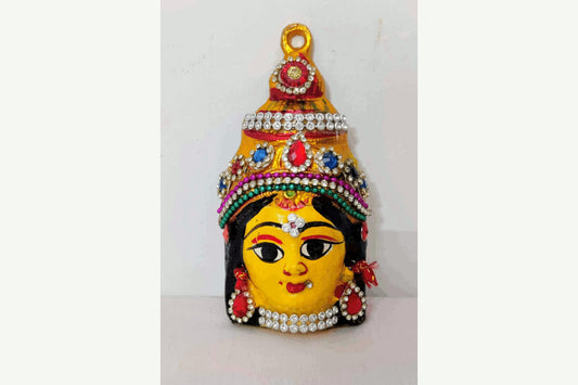 Decorated Yellow Devi Face