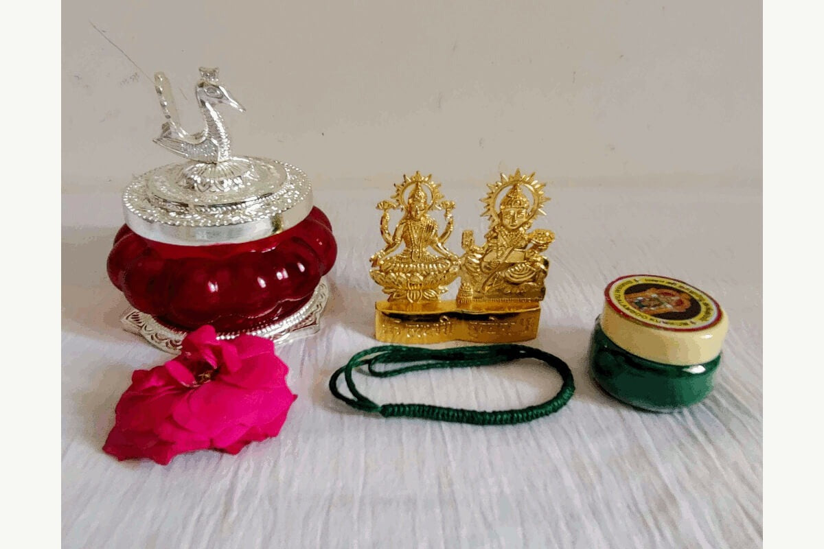 Silver Kubera Pot Pooja Set, Grahapravesh Return Gifts