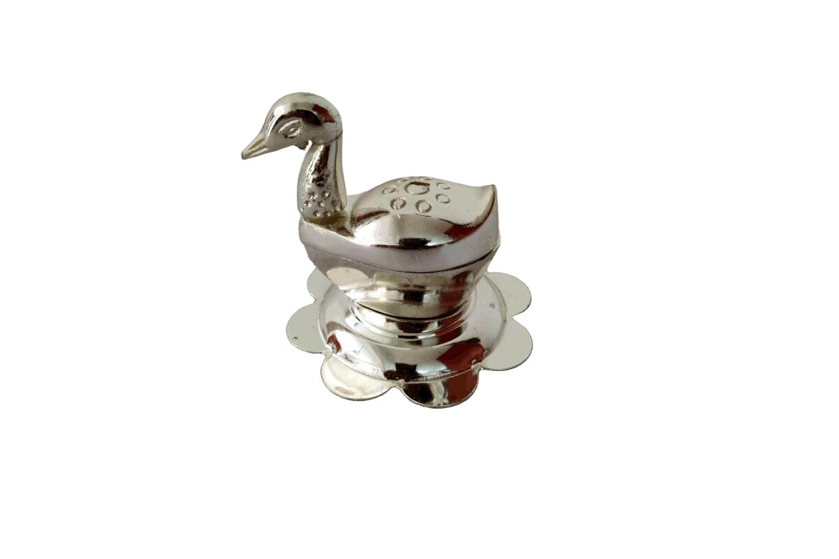 Silver Duck Kumkum Flower Base