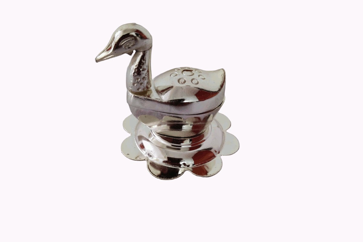 Silver Duck Kumkum Flower Base