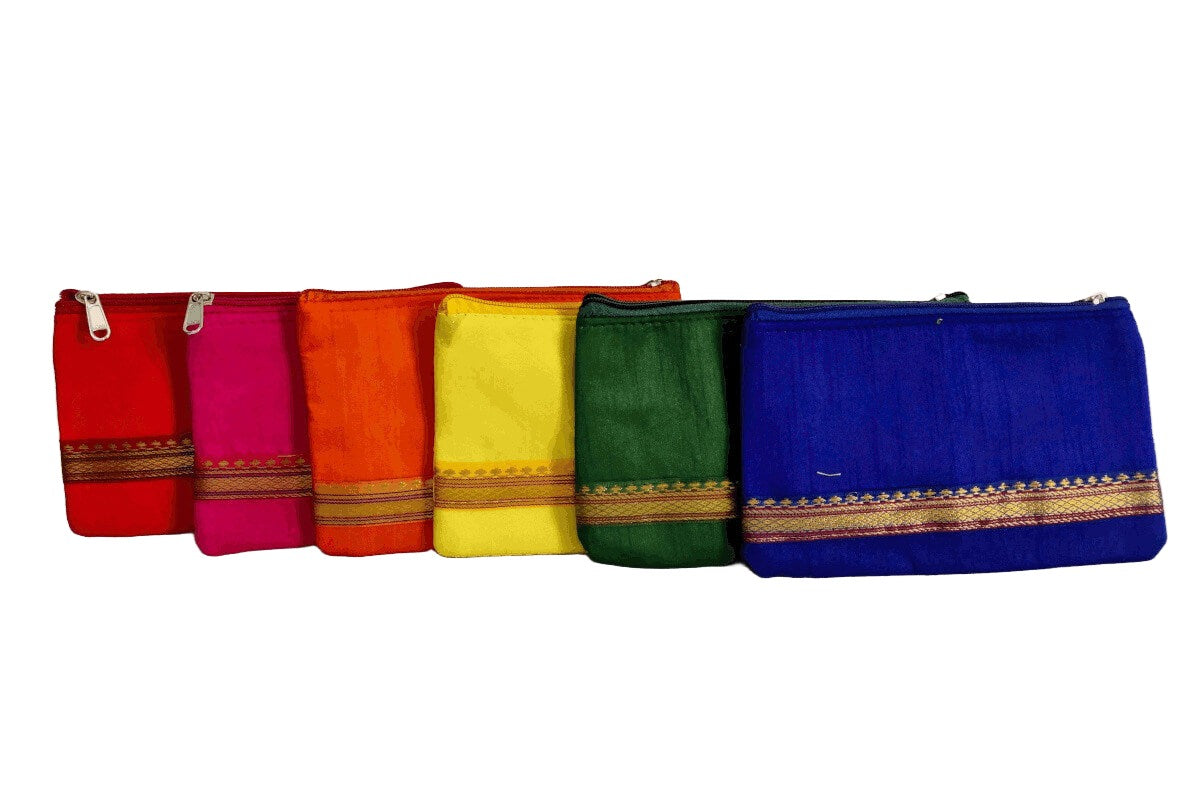 Raw Silk Hand Purse