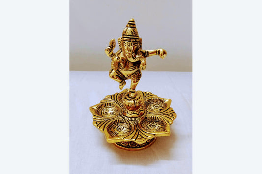 Dancing Ganesha Diya Gold,Return gifts