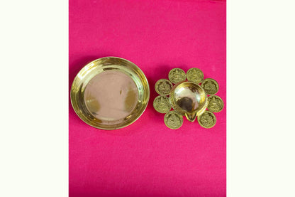 Kubera Diya Lakshmi Coins with Plate