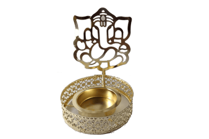 Metal Shadow Ganesh Diya