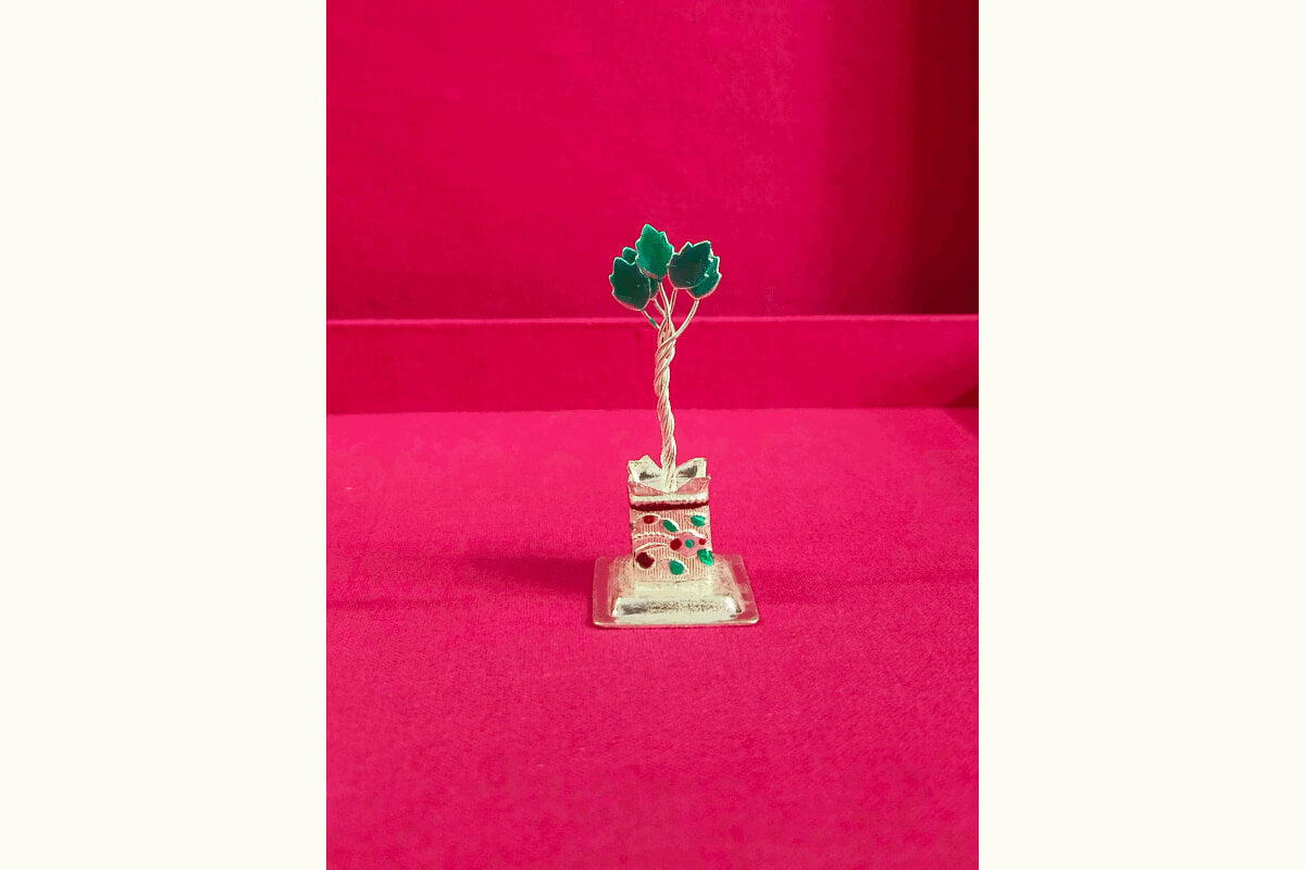 Meenakari Silver Tulsi Plant