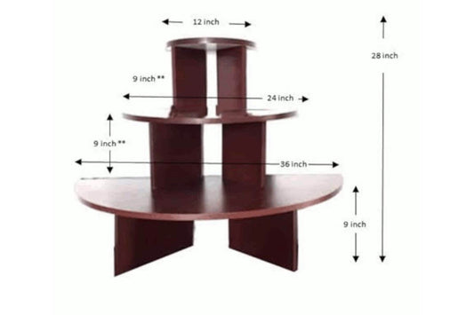 3 Steps Semi Circular Stand