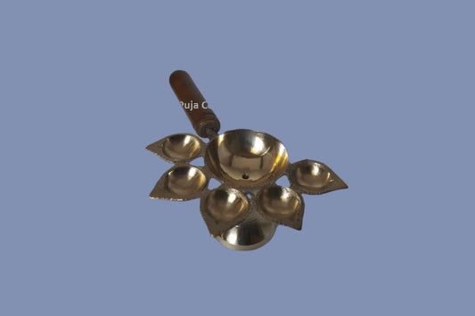 Pancha Arathi Wooden Handle , Varalakshmi Pooja Decoration Items