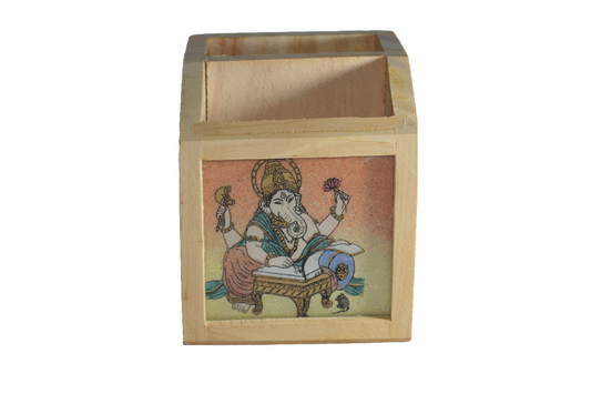 Gemstone Wooden Mobile Pen Stand