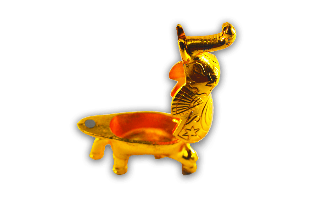 Elephant Shape Kumkum Box Gold