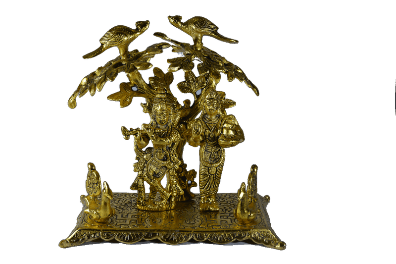 Radha Krishna Gold Tree