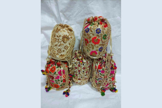 Embroidered Beads Potli