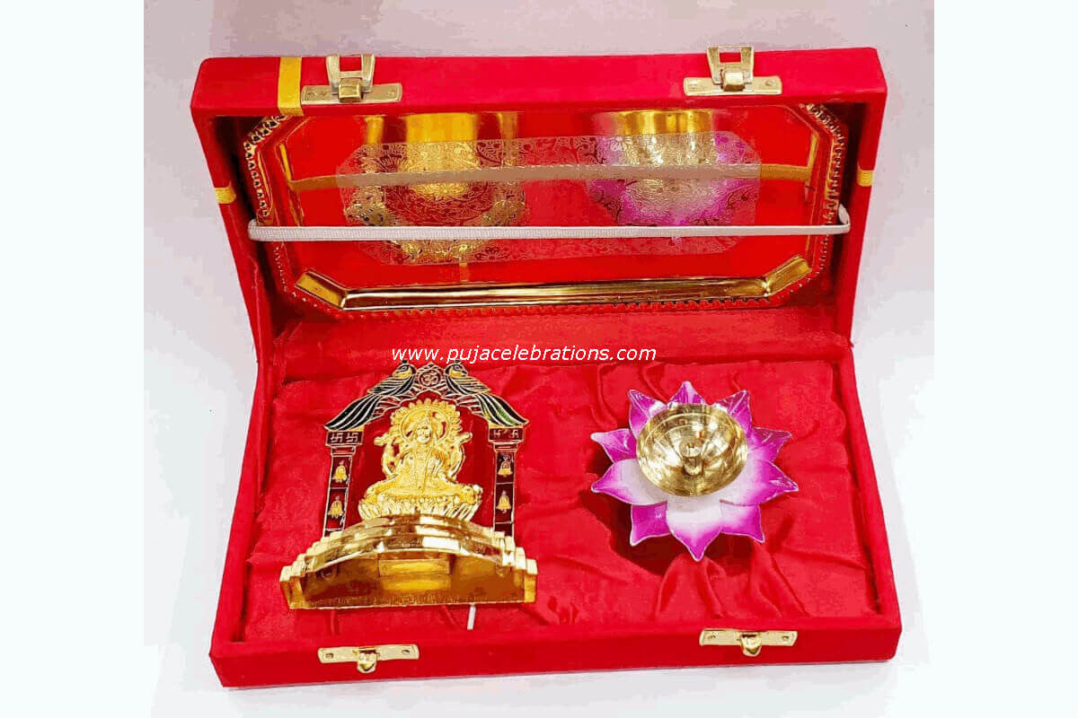 God Statue Diya Gift Set