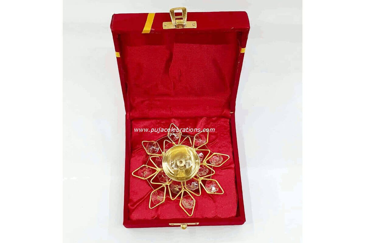 Crystal Flower Diya