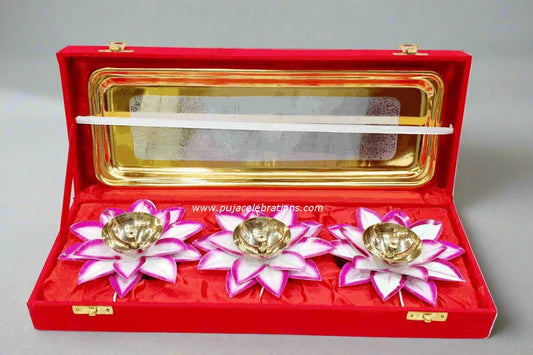 Lotus Diya Gift Set