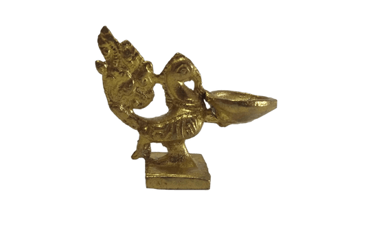 Brass Annapakshi Diya Gold