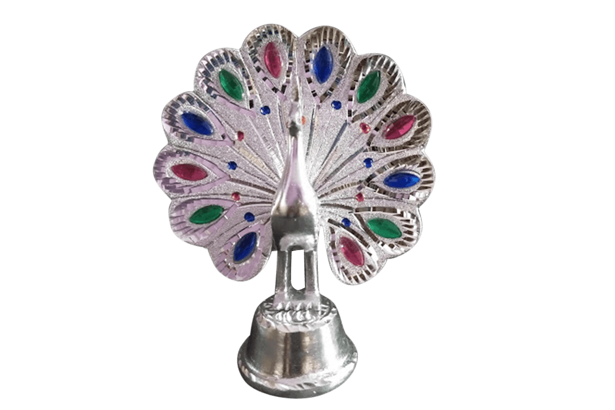 White Metal Peacock Silver