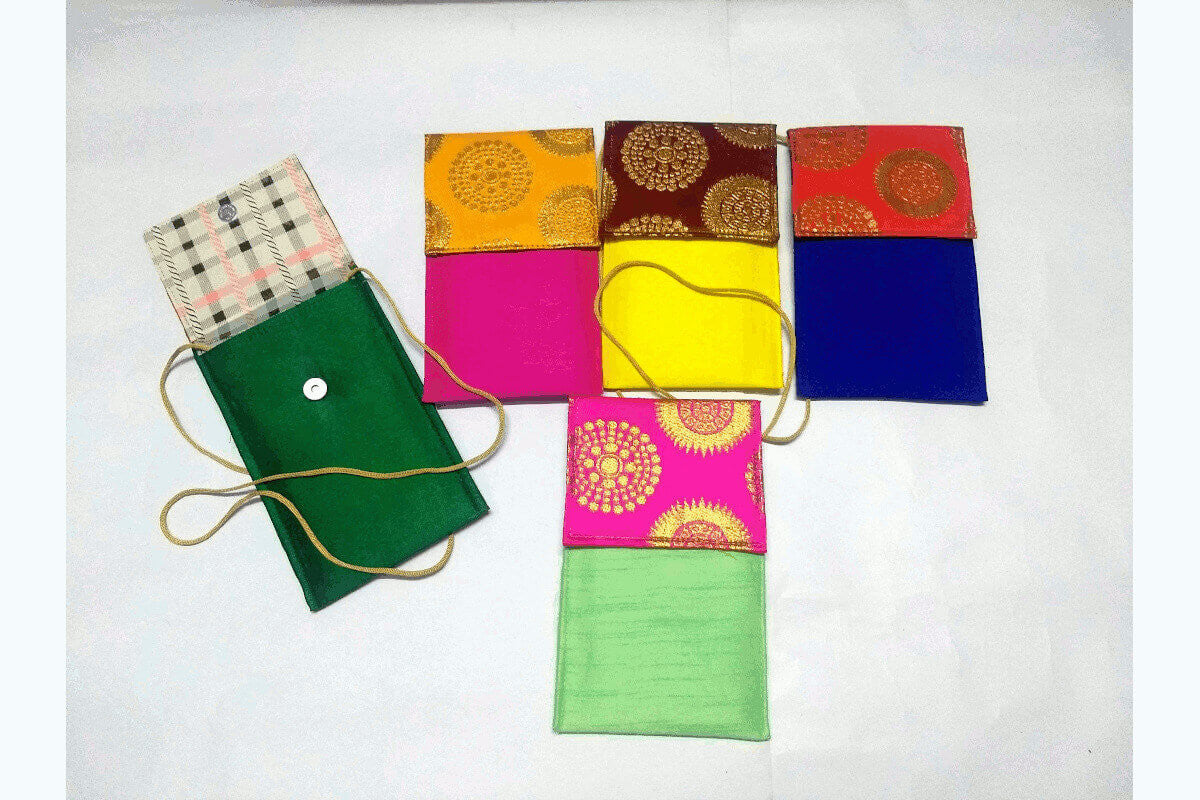 Raw Silk Mobile Pouch