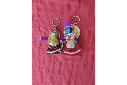 Radha Krishna Keychain Pair