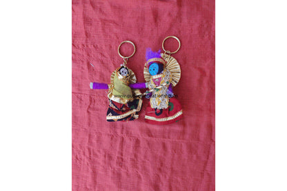 Radha Krishna Keychain Pair