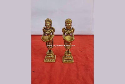 Brass Diya Lakshmi Set of 2
