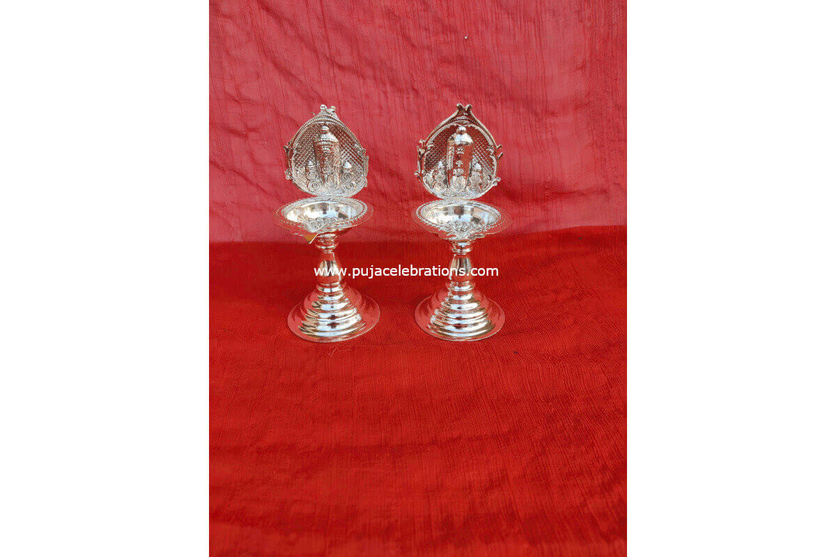 Balaji Srinivasa Silver Plated Diya