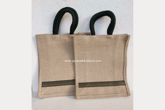 Jute Brocade Line Bag