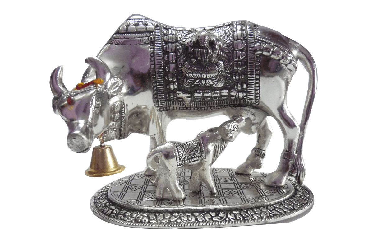 Cow and Calf Silver Big