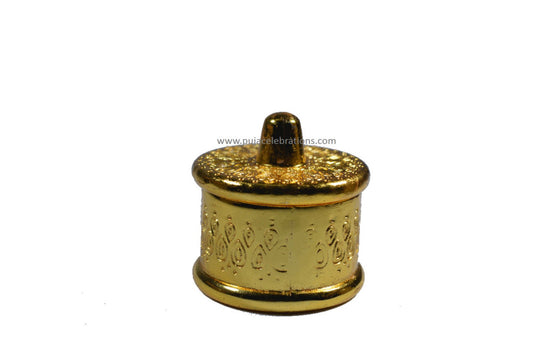 Single Kumkum Box Gold