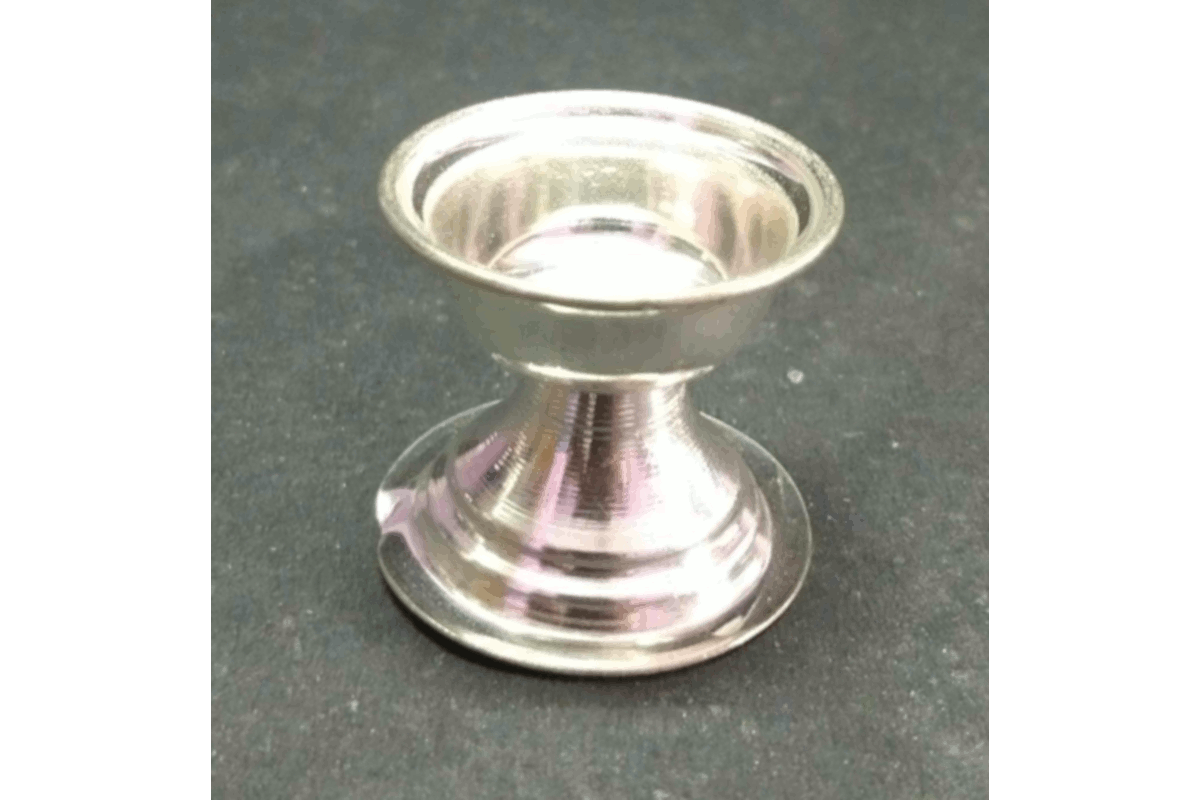 White Metal Diya Belgam